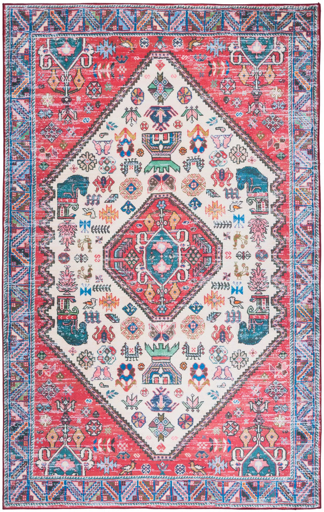 Safavieh Tucson 5'-0" x 8'-0" Rug in Beige / Rust