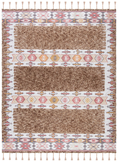 Safavieh Saffron 8'-0" x 10'-0" Rug in Taupe / Ivory