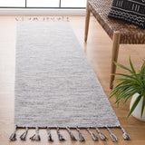 Safavieh Dhurries 2'-3" x 8'-0" Rug in Dark Grey / Beige
