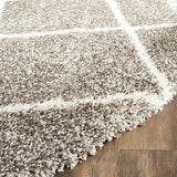 Safavieh Hudson Shag 10'-0" x 10'-0" Rug in Grey / Ivory