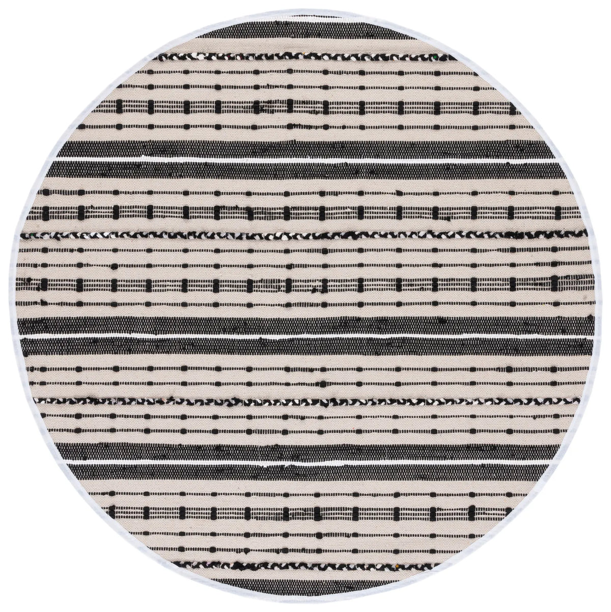 Safavieh Striped Kilim 6'-0" x 6'-0" Rug in Beige / Black