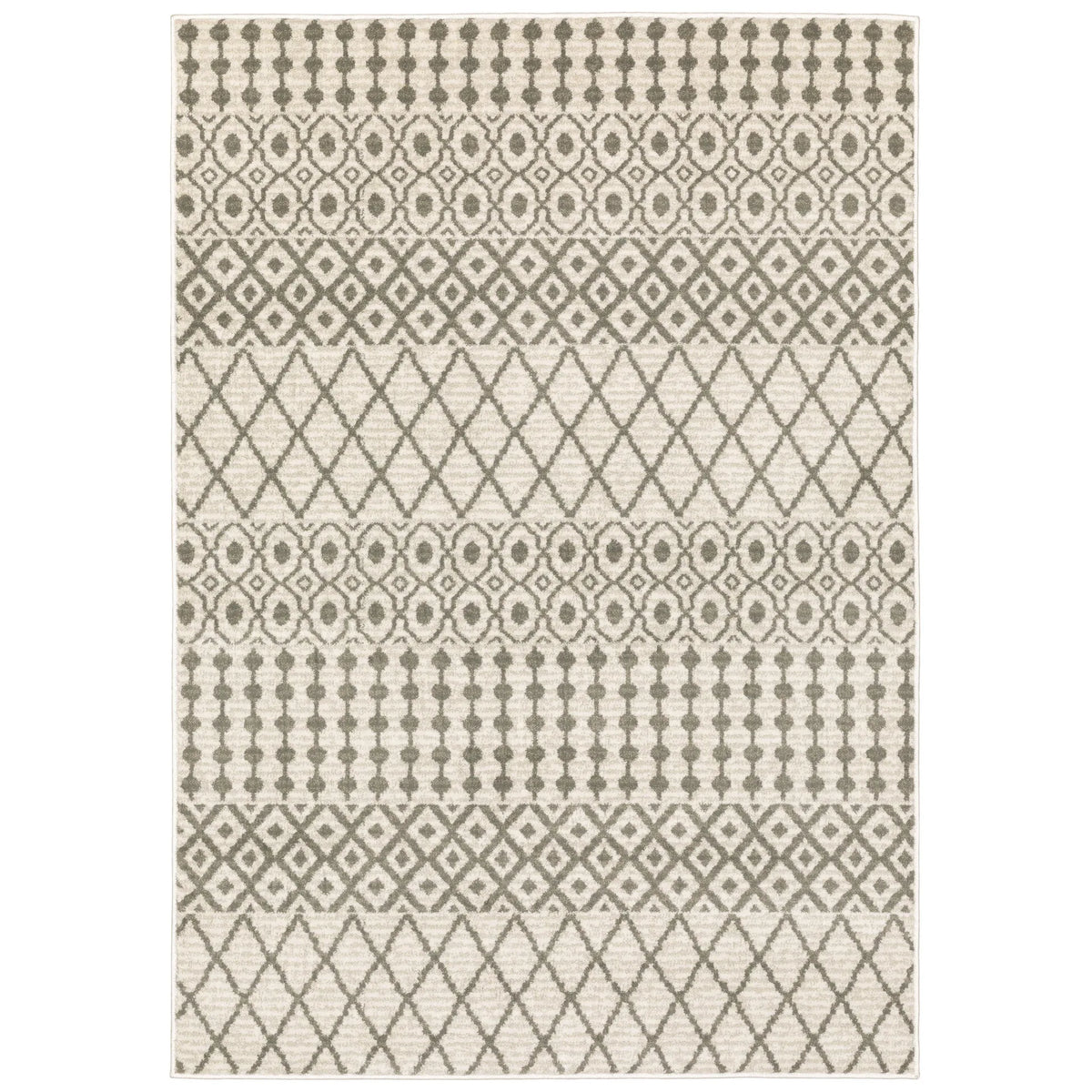 Oriental Weavers Sphinx Georgia 717B0 Ivory/ Grey Rugs - main flat