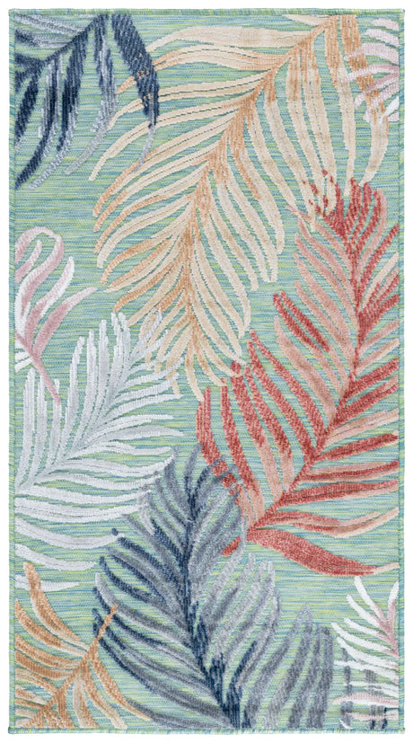 Safavieh Cabana 2'-7" x 5'-0" Rug in Green / Rust