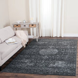 Safavieh Carnegie 6'-7" x 9'-2" Rug in Dark Grey / Cream