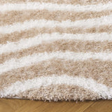 Safavieh Tahoe Shag 6'-7" x 6'-7" Rug in Gold / Ivory