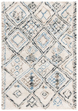 Safavieh Casablanca Shag 4'-0" x 6'-0" Rug in Black / Ivory