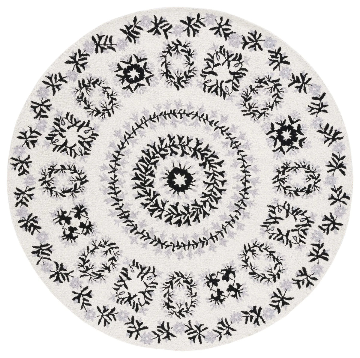 Safavieh Empire 6'-0" x 6'-0" Rug in Ivory / Black