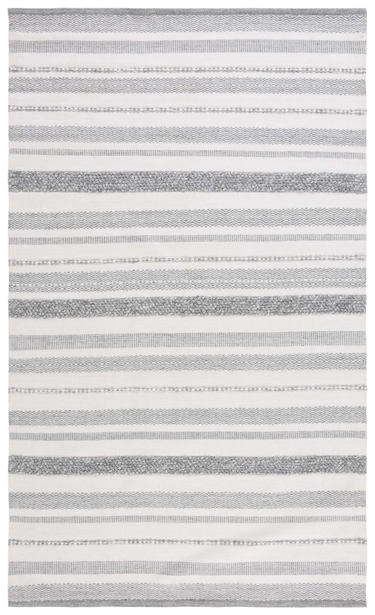 Safavieh Kilim 4'-0" x 6'-0" Rug in Silver / Ivory
