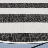 Safavieh Courtyard 6'-7" x 6'-7" Rug in Ivory / Black