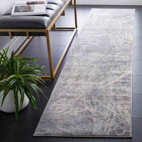 Safavieh Jasper 100 2'-0" x 9'-0" Rug in Grey / Ivory