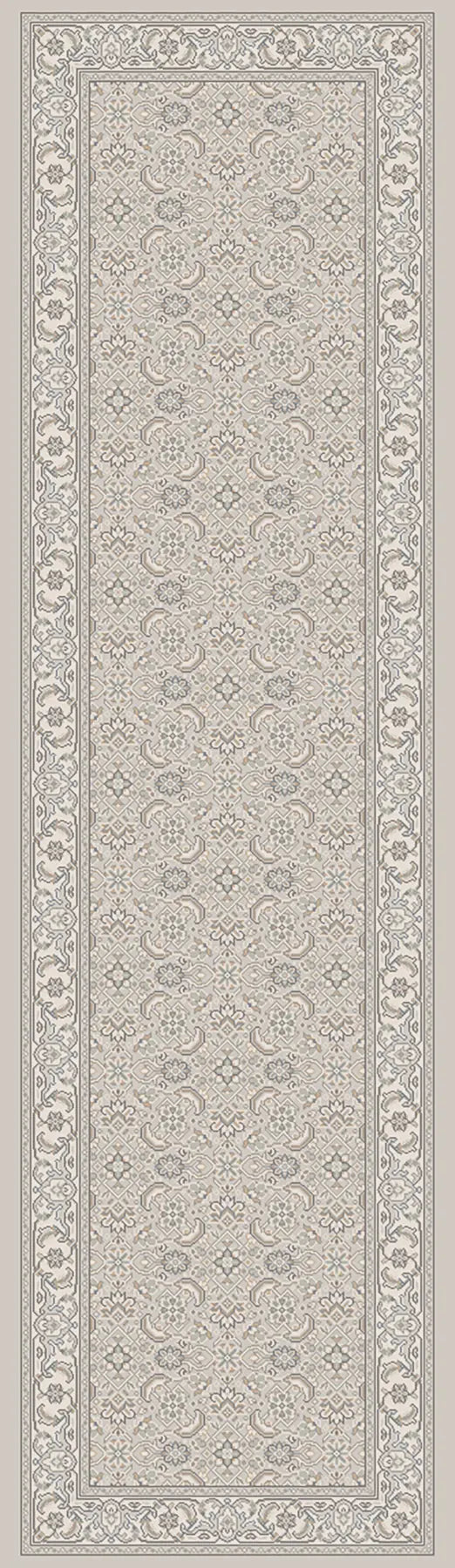 Dynamic Rugs Ancient Garden 57011 Soft Grey/Cream Rugs - Runner