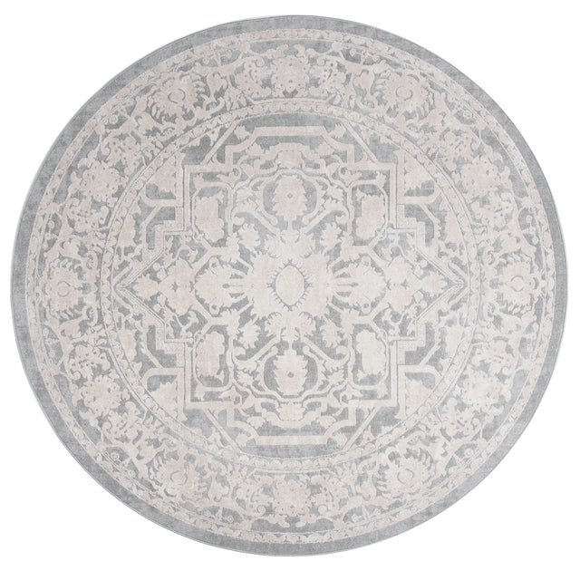 Safavieh Reflection 5'-0" x 5'-0" Rug in Light Grey / Cream