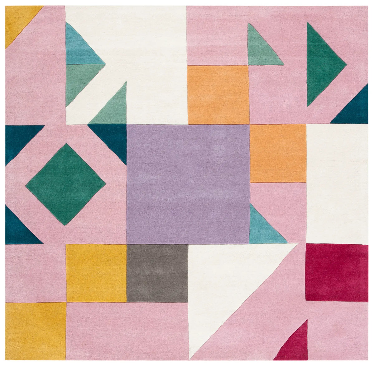 Safavieh Fifth Avenue 7'-0" x 7'-0" Rug in Pink / Multi