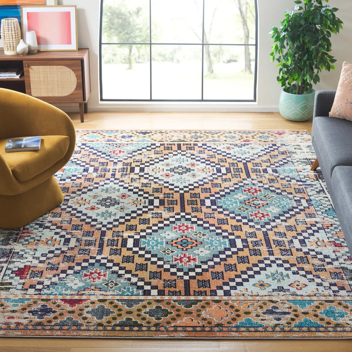 Safavieh Madison 10'-0" x 14'-0" Rug in Orange / Beige