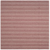 Safavieh Montauk 6'-0" x 6'-0" Rug in Ivory / Red