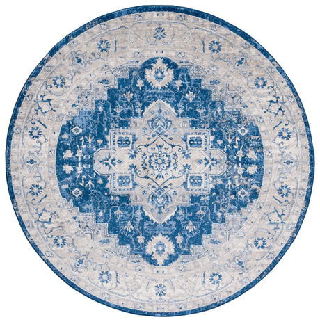 Safavieh Brentwood 6'-7" x 6'-7" Rug in Navy / Grey