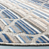 Safavieh Cabana 5'-3" x 5'-3" Rug in Blue / Grey