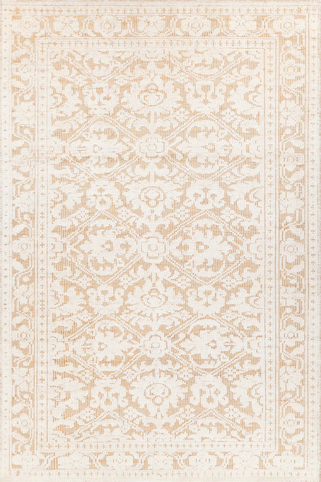 Chandra Ayla AYL-58002 White / Tan rug, flat view