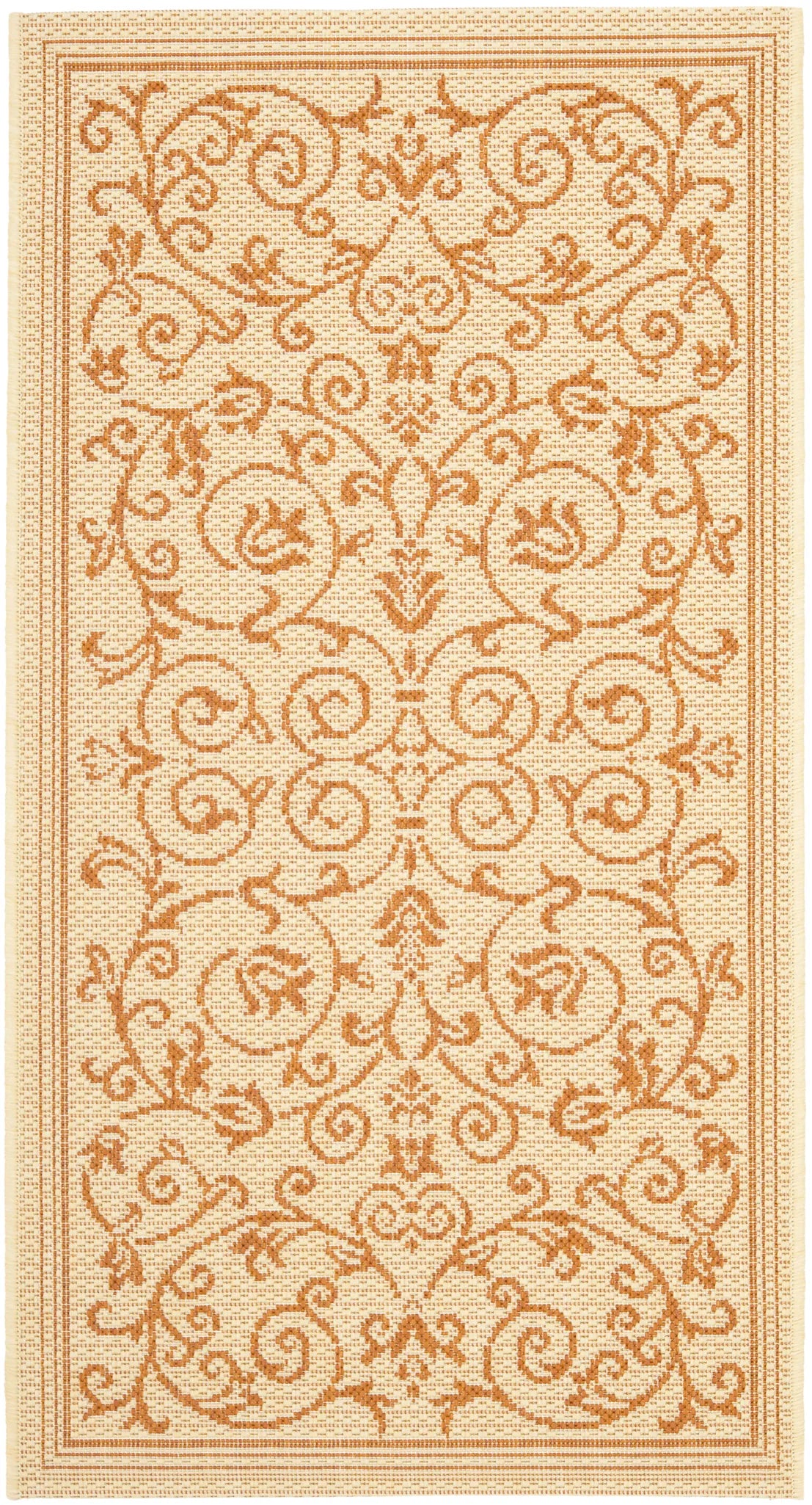 Safavieh Courtyard 2'-0" x 3'-7" Rug in Natural / Terra