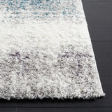 Safavieh Berber Shag 4'-5" x 6'-5" Rug in Blue Rust / Ivory