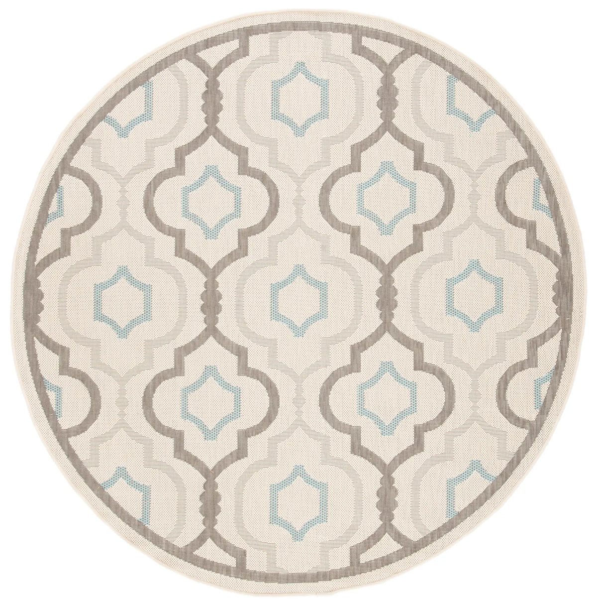 Safavieh Courtyard 5'-3" x 5'-3" Rug in Beige / Dark Beig