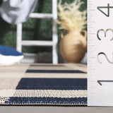Safavieh Courtyard 4'-0" x 5'-7" Rug in Navy / Beige
