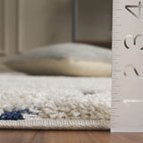 Safavieh Florida Shag 5'-3" x 7'-6" Rug in Cream / Blue