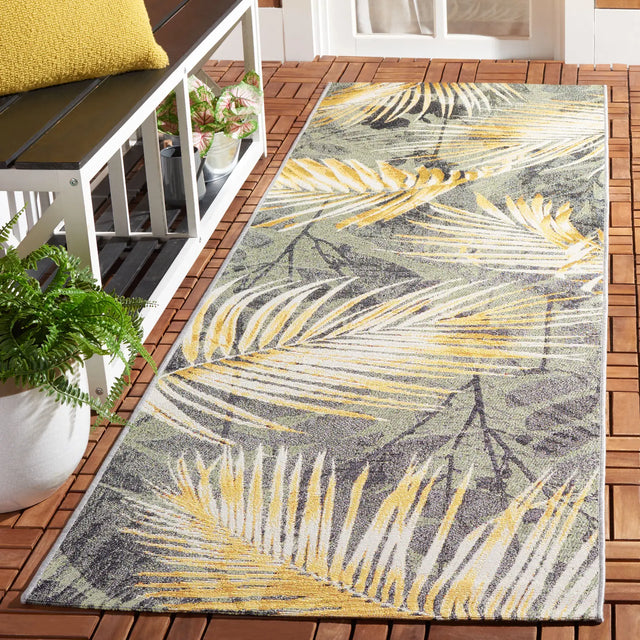 Safavieh Barbados 500 2'-8" x 8'-0" Rug in Green / Black Gold