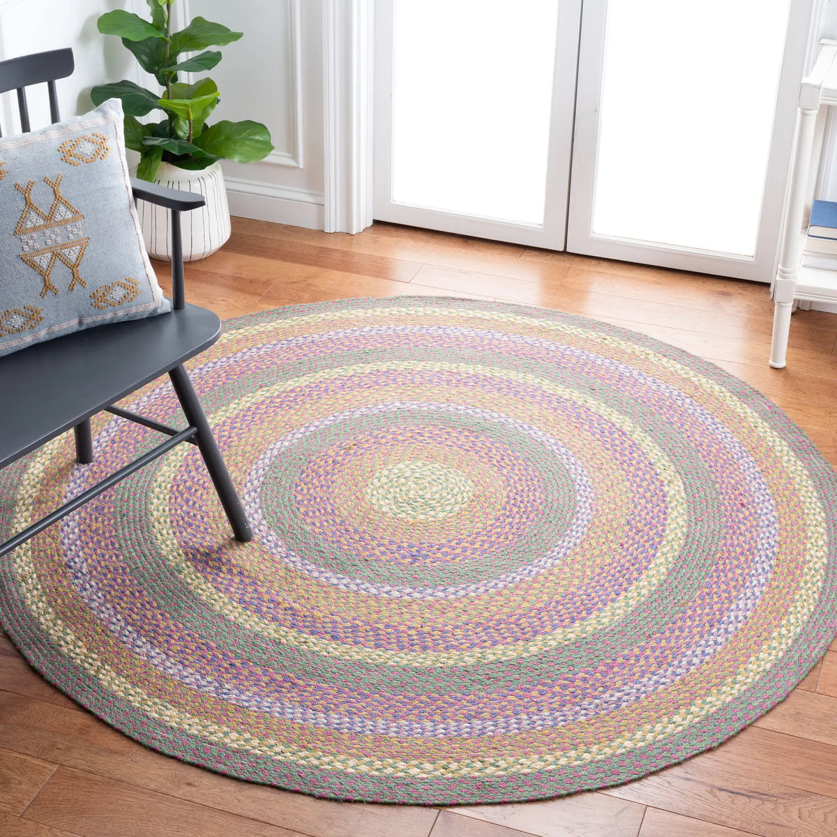 Safavieh Cape Cod 5'-0" x 5'-0" Rug in Green / Pink