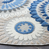 Safavieh Cabana 5'-3" x 5'-3" Rug in Grey / Blue