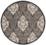 Safavieh Courtyard 6'-7" x 6'-7" Rug in Black / Sand