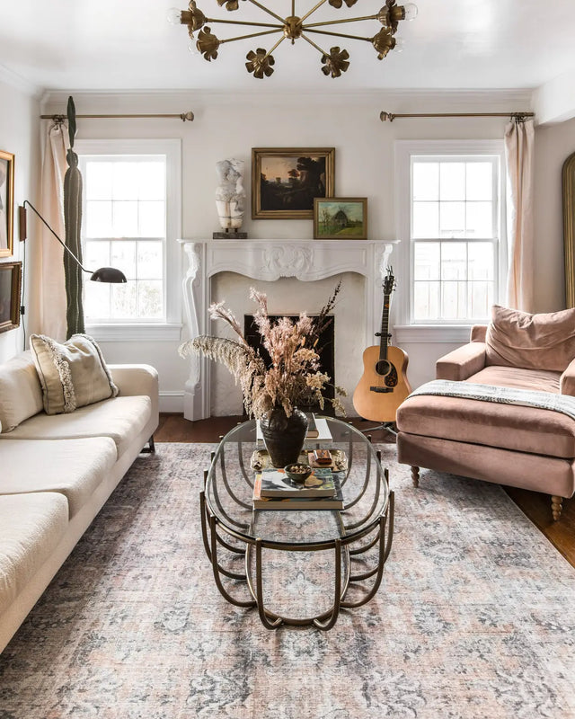 Loloi Skye Sky-01 Blush/Grey Rugs - room scene 2