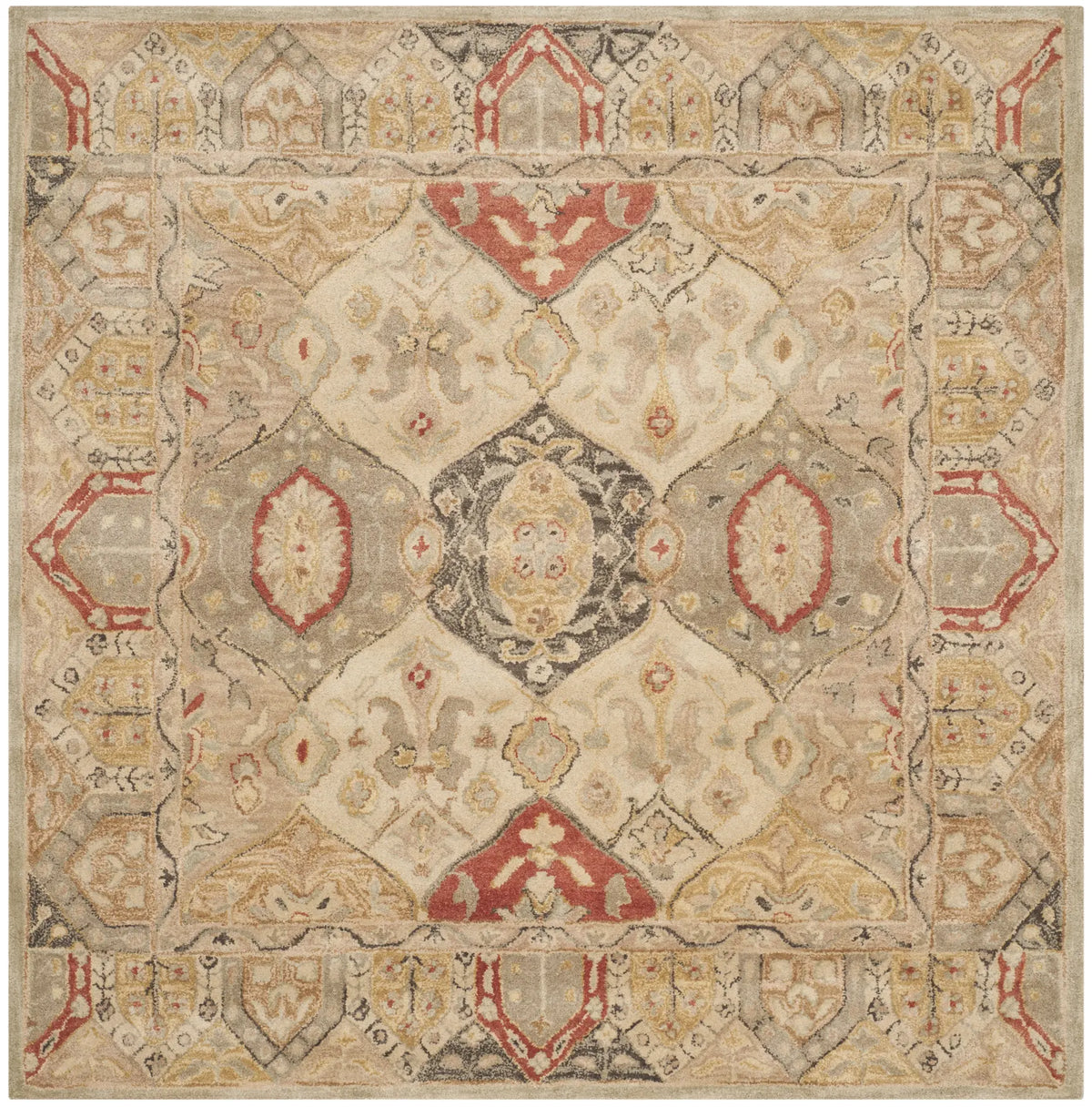 Safavieh Antiquity 6'-0" x 6'-0" Rug in Beige / Multi