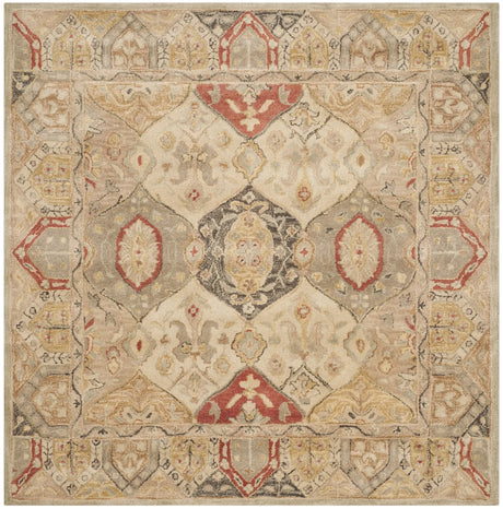 Safavieh Antiquity 6'-0" x 6'-0" Rug in Beige / Multi