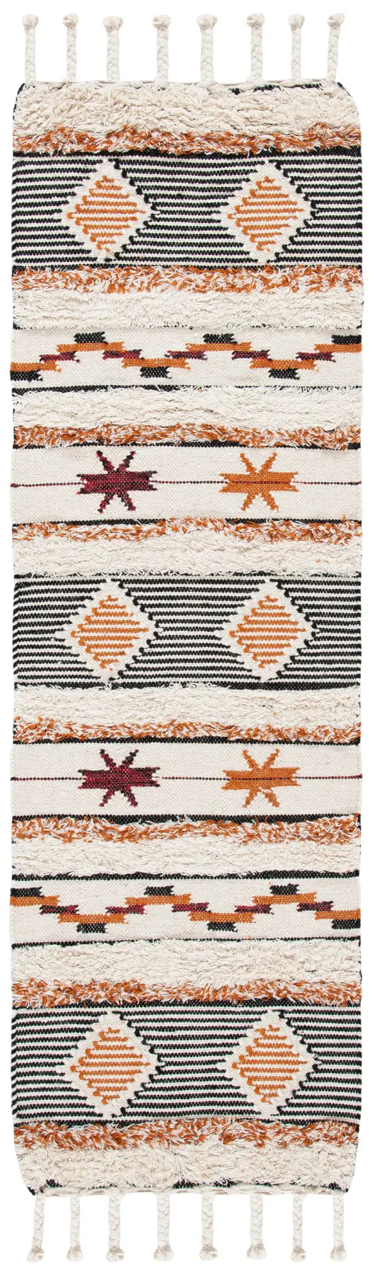 Safavieh Kenya 2'-3" x 6'-0" Rug in Ivory / Black-Orange