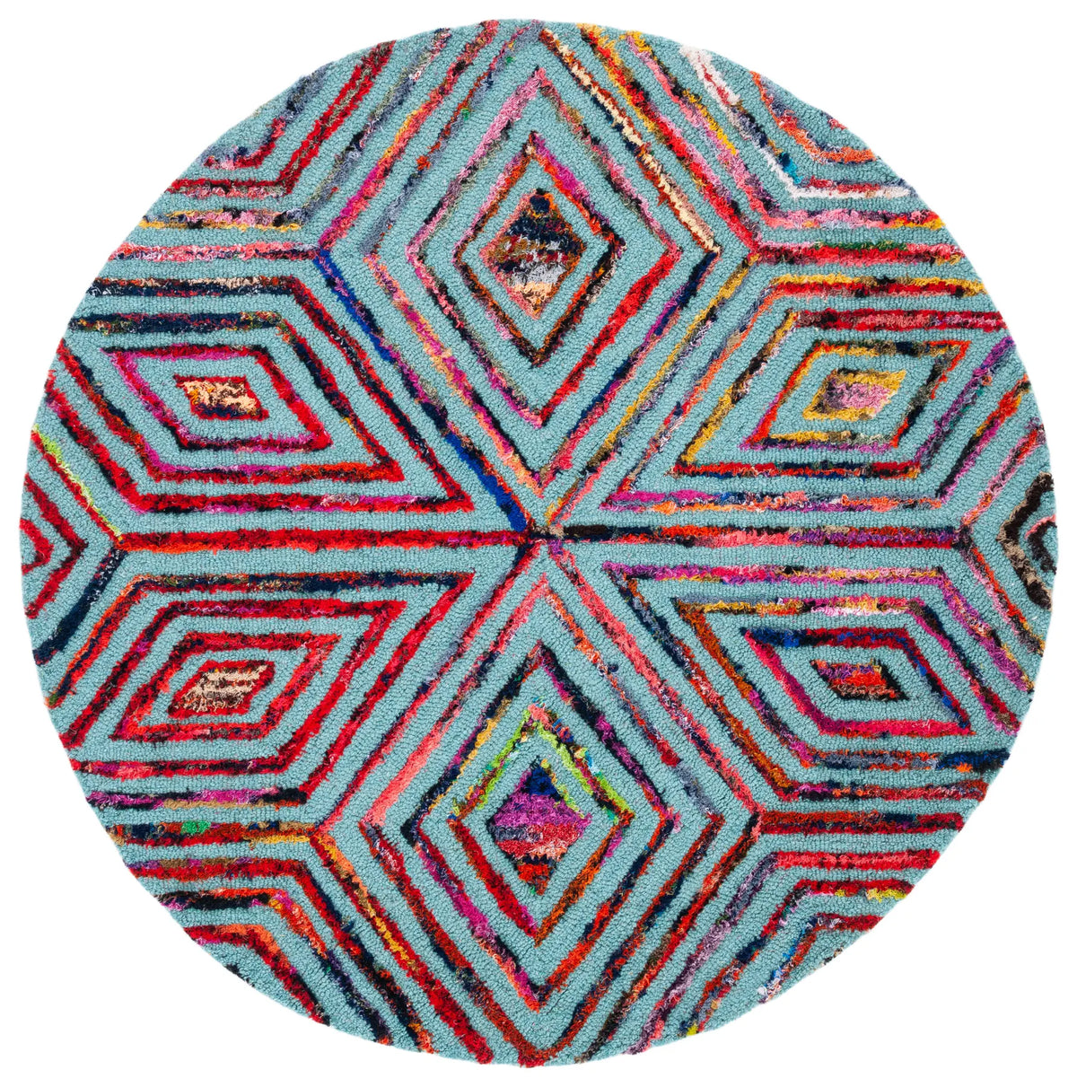 Safavieh Nantucket 4'-0" x 4'-0" Rug in Blue