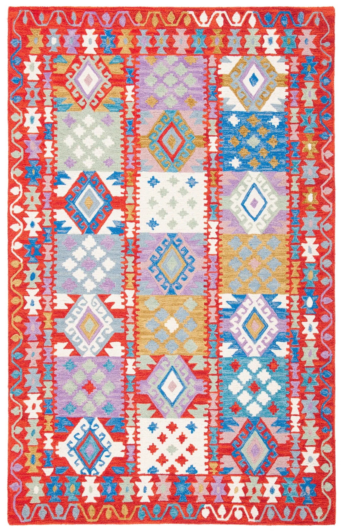 Safavieh Aspen 4'-0" x 6'-0" Rug in Red / Ivory