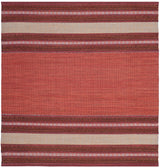 Safavieh Montauk 6'-0" x 6'-0" Rug in Red / Ivory