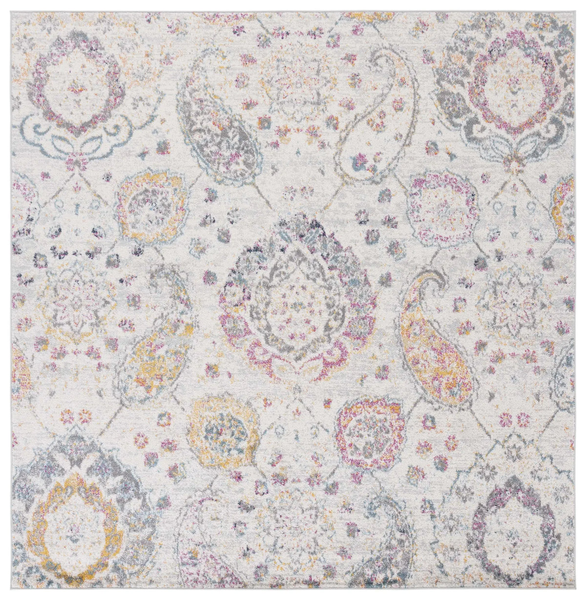 Safavieh Madison 6'-7" x 6'-7" Rug in Grey / Gold