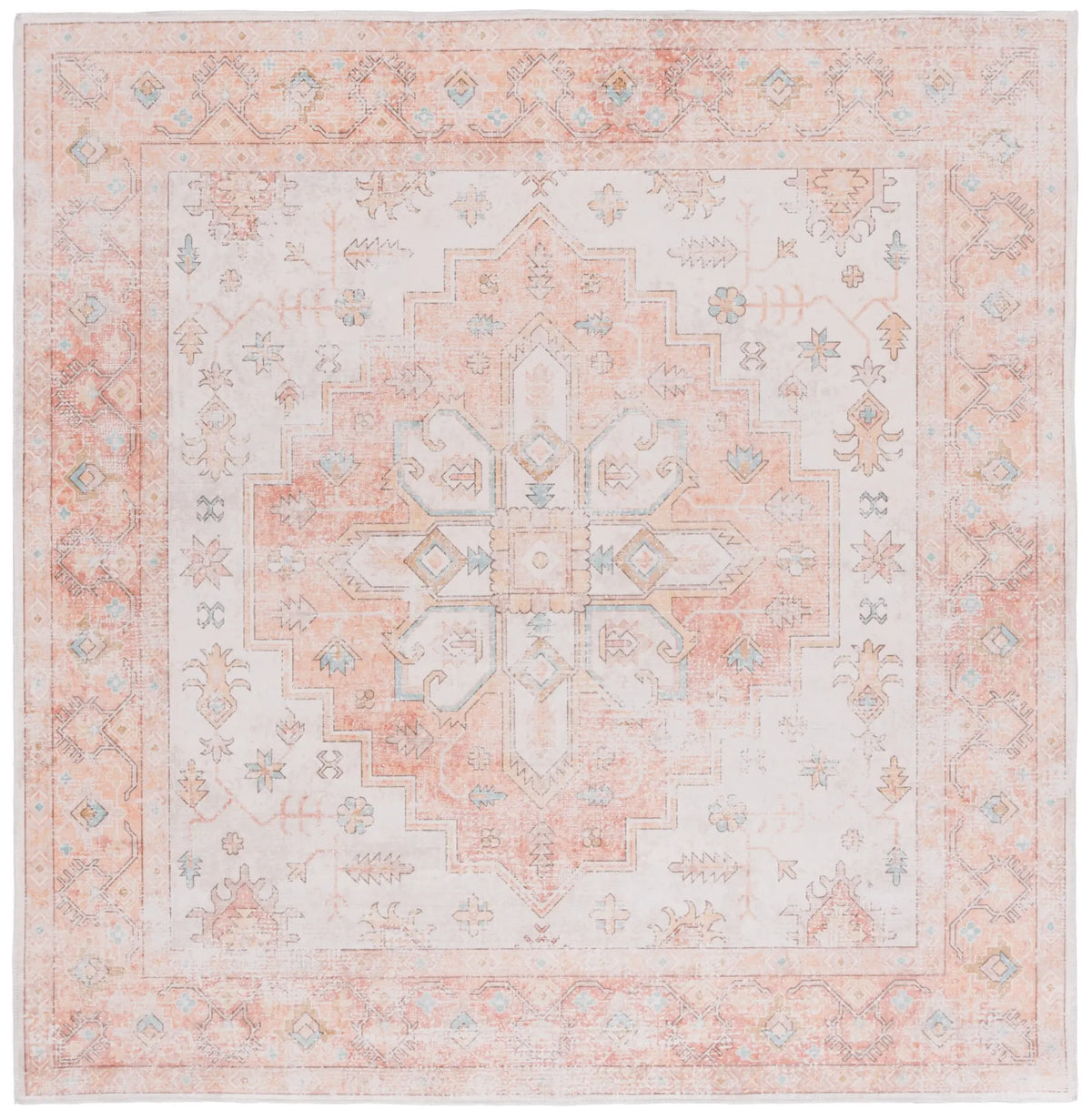 Safavieh Arizona 6'-0" x 6'-0" Rug in Rust / Beige