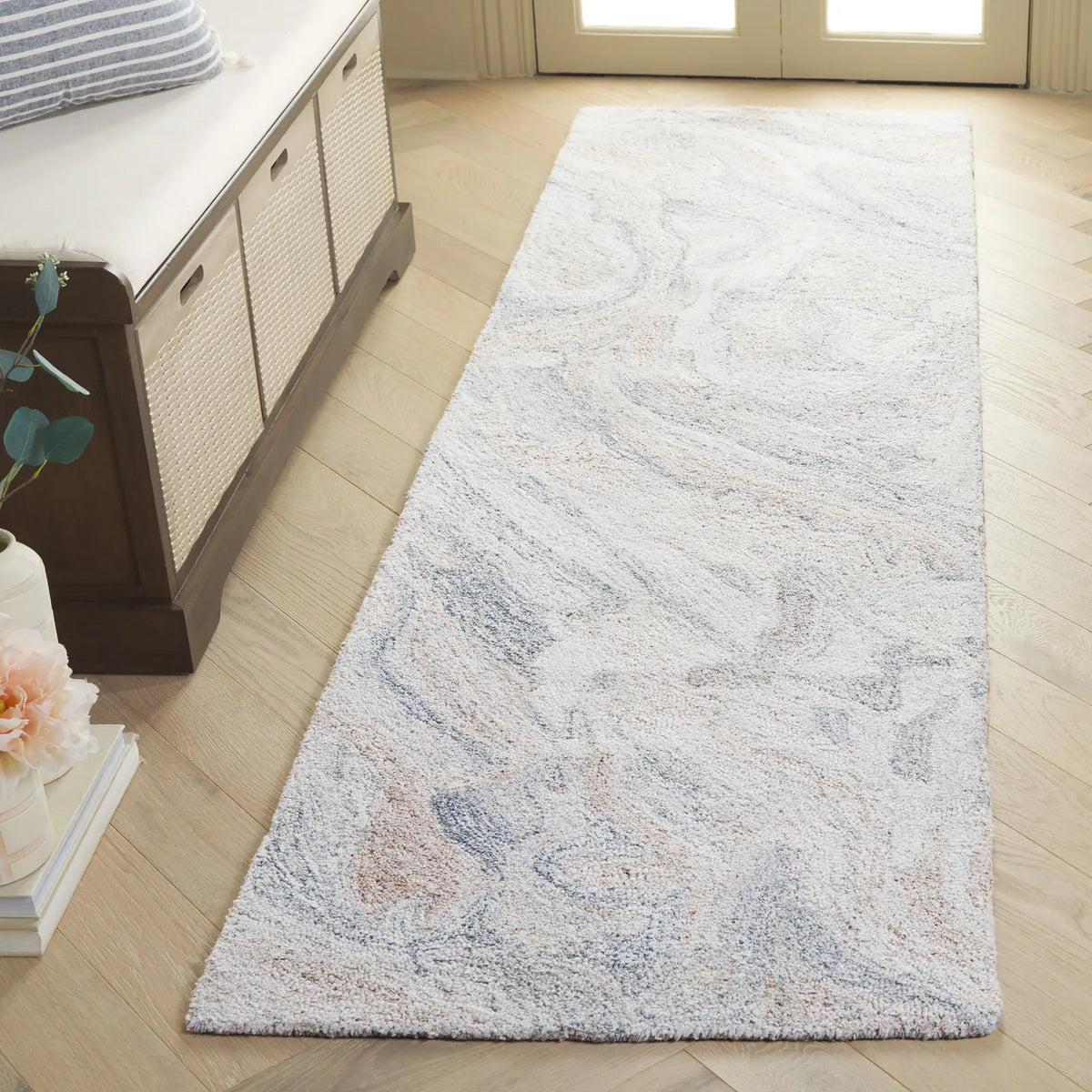 Safavieh Abstract 2'-3" x 8'-0" Rug in Grey / Brown
