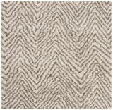 Safavieh Hudson Shag 5'-0" x 5'-0" Rug in Ivory / Grey