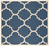 Safavieh Courtyard 6'-7" x 6'-7" Rug in Navy / Beige