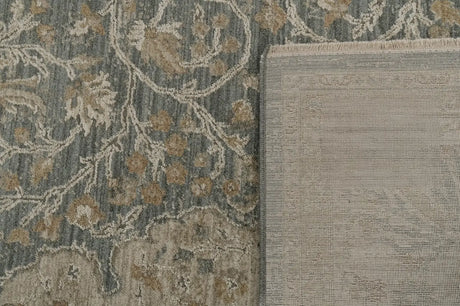 Dynamic Rugs Solace 17920 Power Loomed Traditional Beige/Blue Rug - Corner