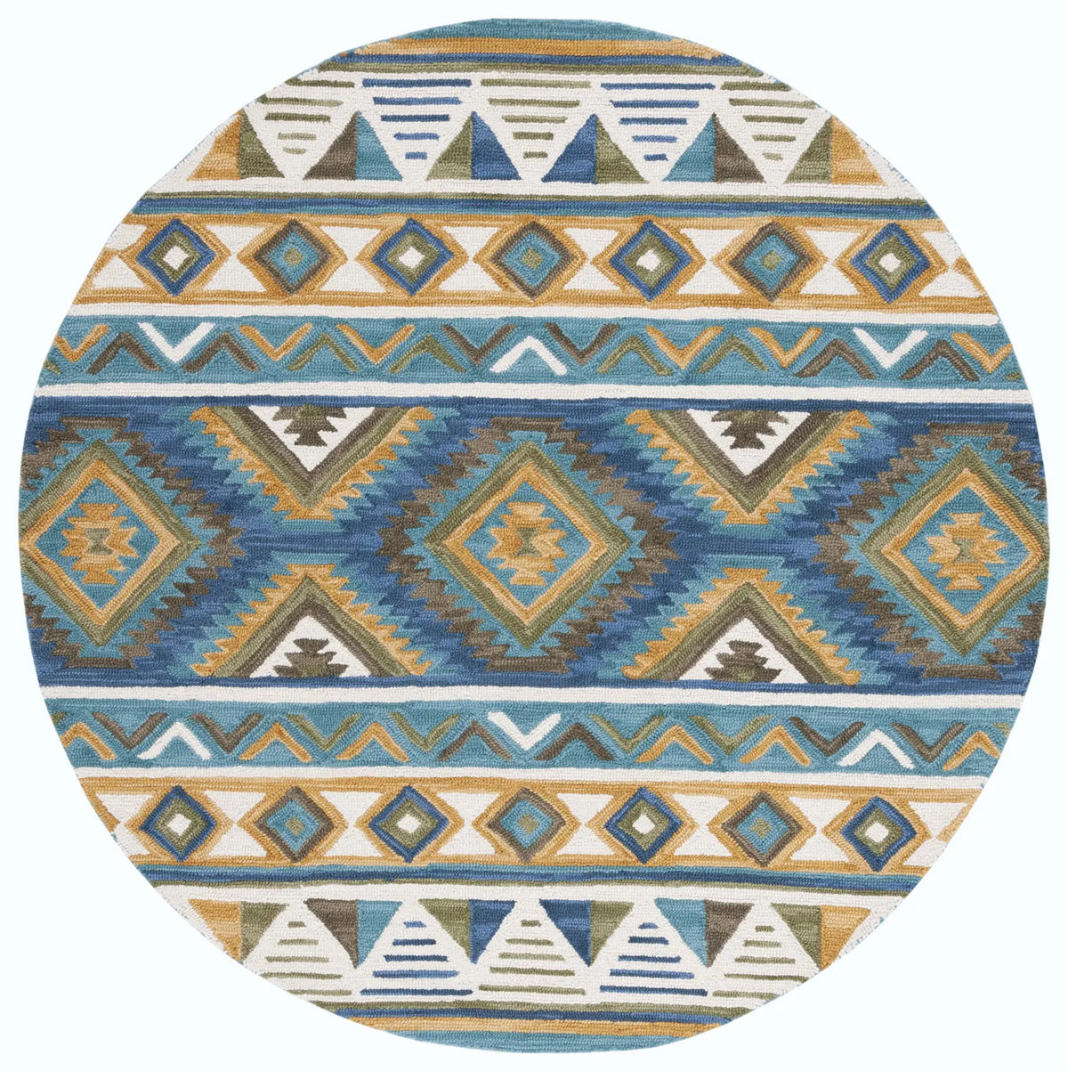 Safavieh Aspen 6'-0" x 6'-0" Rug in Blue / Yellow
