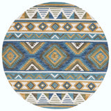 Safavieh Aspen 6'-0" x 6'-0" Rug in Blue / Yellow