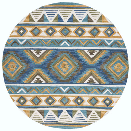 Safavieh Aspen 6'-0" x 6'-0" Rug in Blue / Yellow