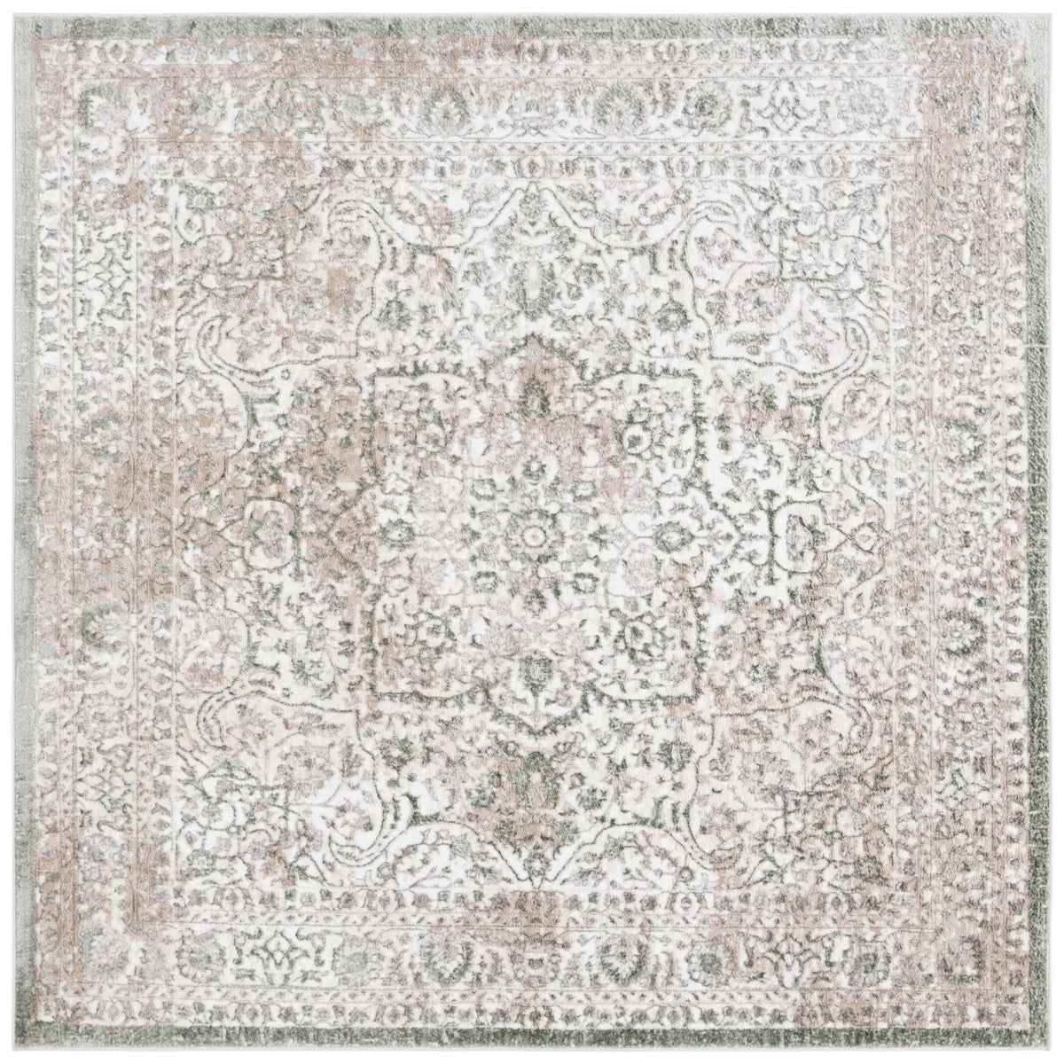 Safavieh Orchard 6'-7" x 6'-7" Rug in Green / Ivory