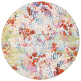 Safavieh Paint Brush 6'-7" x 6'-7" Rug in Blue / Blush Pink