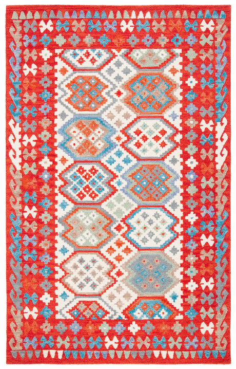 Safavieh Aspen 4'-0" x 6'-0" Rug in Red / Ivory
